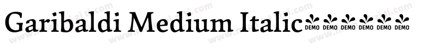Garibaldi Medium Italic字体转换